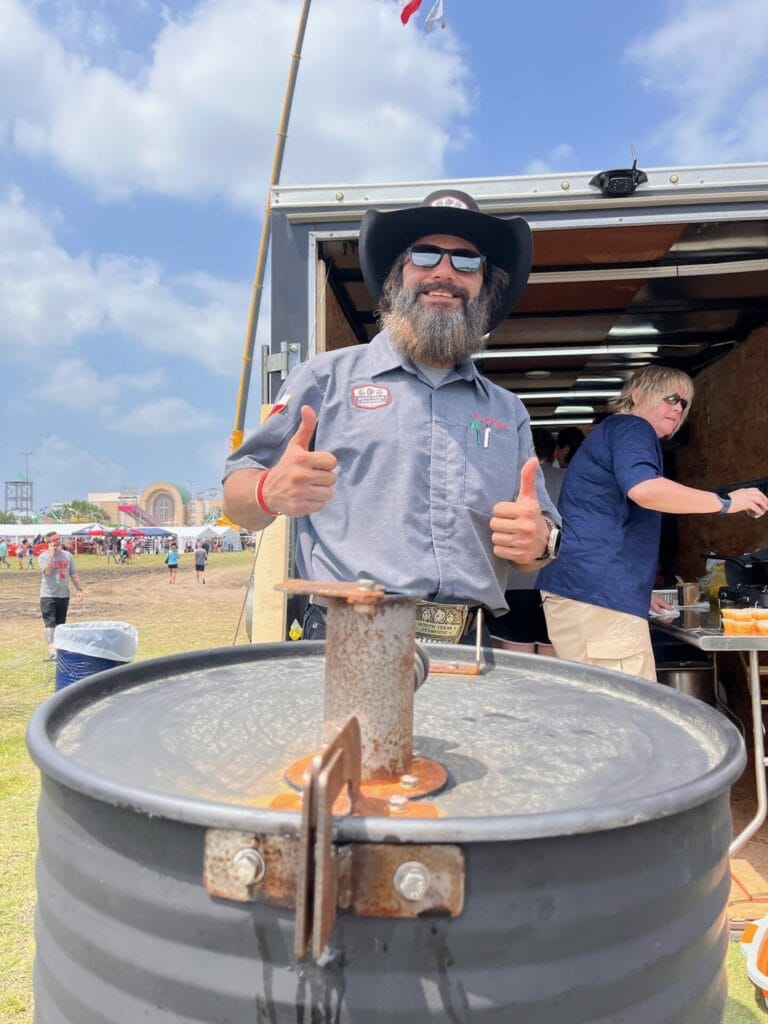 A Flavorful Partnership: STS and Data Projections at the Big Crawfish Bash 20 Alfred taking over and completing the brisket